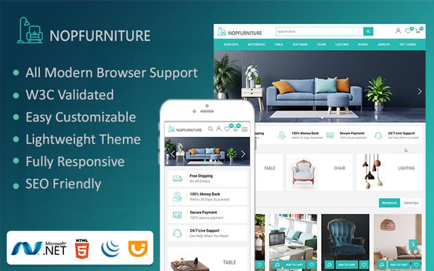 Picture of NopFurniture Nopcommerce Templates